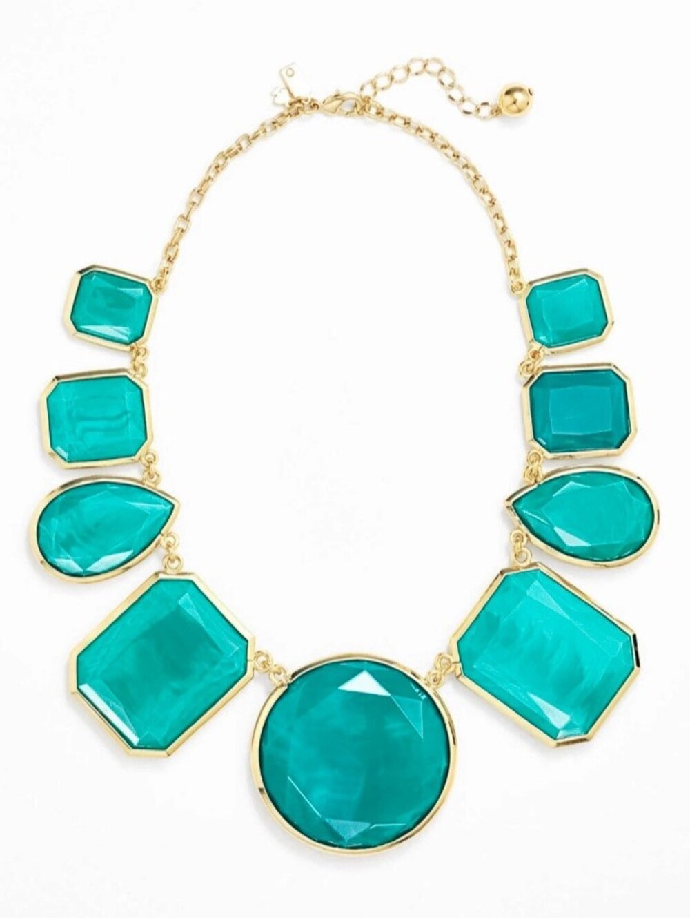 New Kate Spade New York Little Luxuries Medallion Drop Aqua Necklace ~Turquoise - Picture 5 of 7